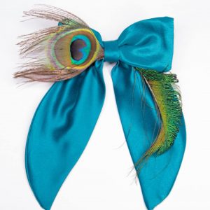 Barette nœud paon